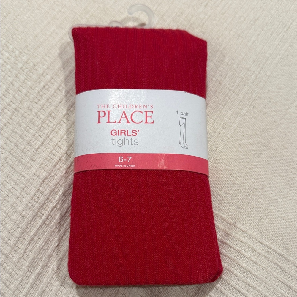 The Children's Place Bold Red Tights(Ships from OR)